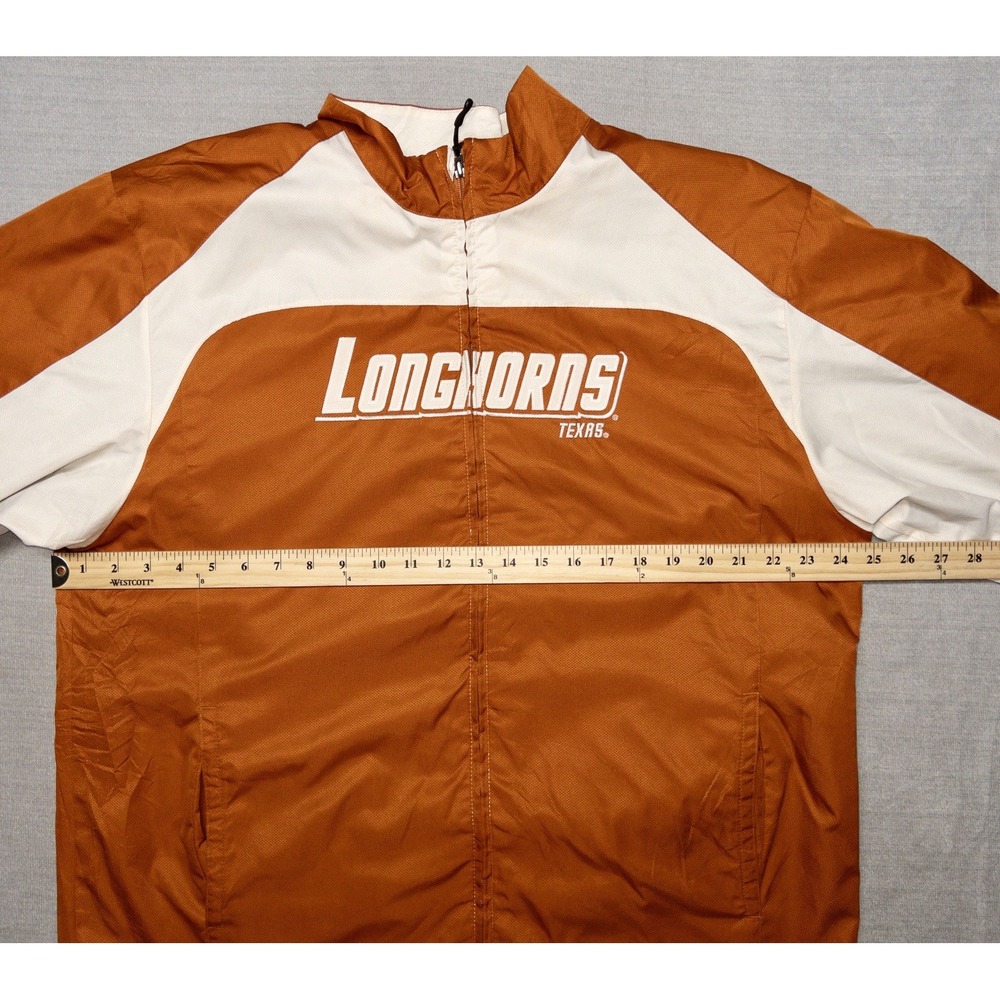 Majestic Texas Longhorns Fleece Lined All Weather Full Zip Jacket Mens Large - Picture 6 of 9